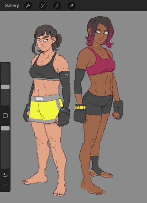 the girls are FIGHTINGGG… ok maybe not yet but  came up with the idea of an agent 24 MMA au and. um. Yeah 