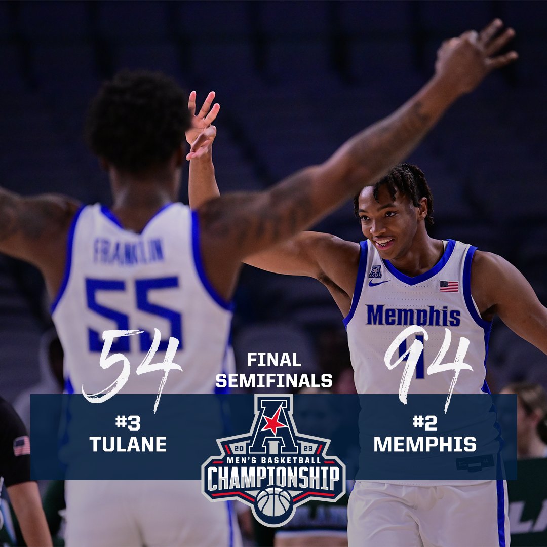Big victory for the Tigers to advance to The American Championship game!

#AmericanHoops x <a href="/Memphis_MBB/">Memphis Basketball</a>