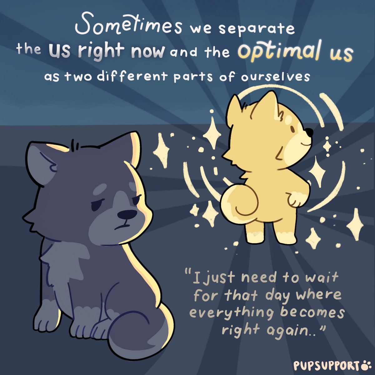 pup_support's tweet photo. When we are stuck in a rut, we may dwell on the expectation of things to get better later. Identify these mind traps &amp; repurpose negative emotions. What makes you confident and motivated? Let's continue being the best version of ourselves in every moment. 

You're fearless, 
Pup https://t.co/bLk0Q1axSo