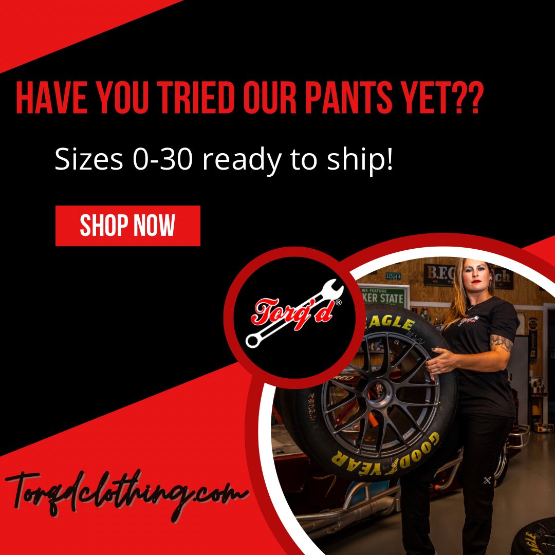 Have you tried our work pants yet?? Perfect for female mechanics &amp; women in trades, everyone from dealerships to the race track to hobby mechanics love our pants!! Designed to flatter the female figure while still being comfortable &amp; functional. Have questions? Ask below 👇!!