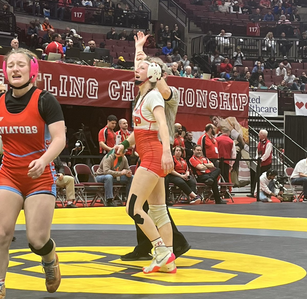 Emma Hanrahan won again in the Conso Quarterfinals, 4-3, and will wrestle again tomorrow at 9:30am in the Conso Semis. Emma is guaranteed no worse than 6th place and has a chance for 3rd place. Great Job Emma and good luck tomorrow!!!
<a href="/TippWrestling/">Tippecanoe Wrestling</a> 
<a href="/TippRedDevils/">Tippecanoe Athletics</a> 
#EmmaStrong