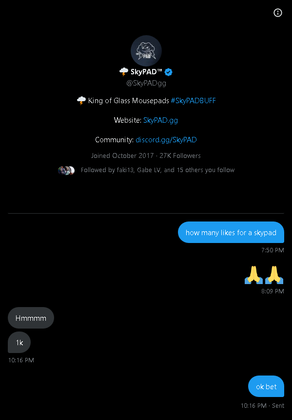 1k likes for @SkyPADgg Please like and RT