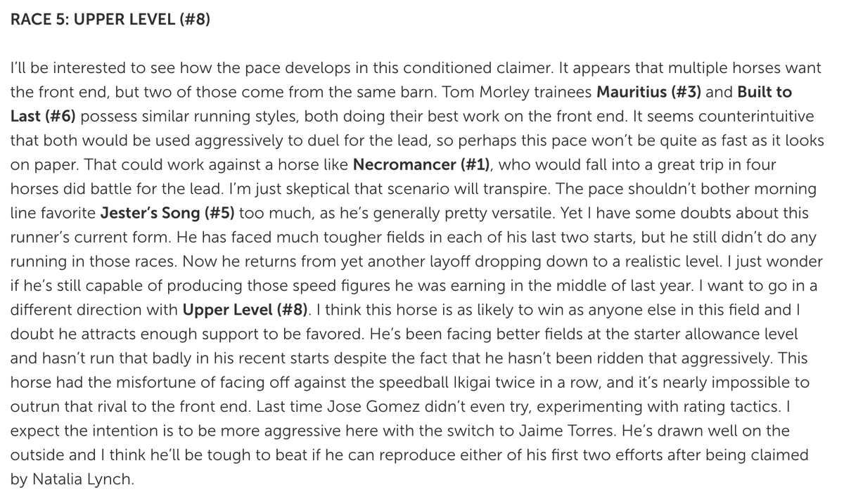 MikeSaratoga's tweet image. Great write up, @HorseToWatch.  Hope you're right. 🙏🏇 #LetsGetLucky #UpperLevel @VCRacingStable @NLynchRacing54