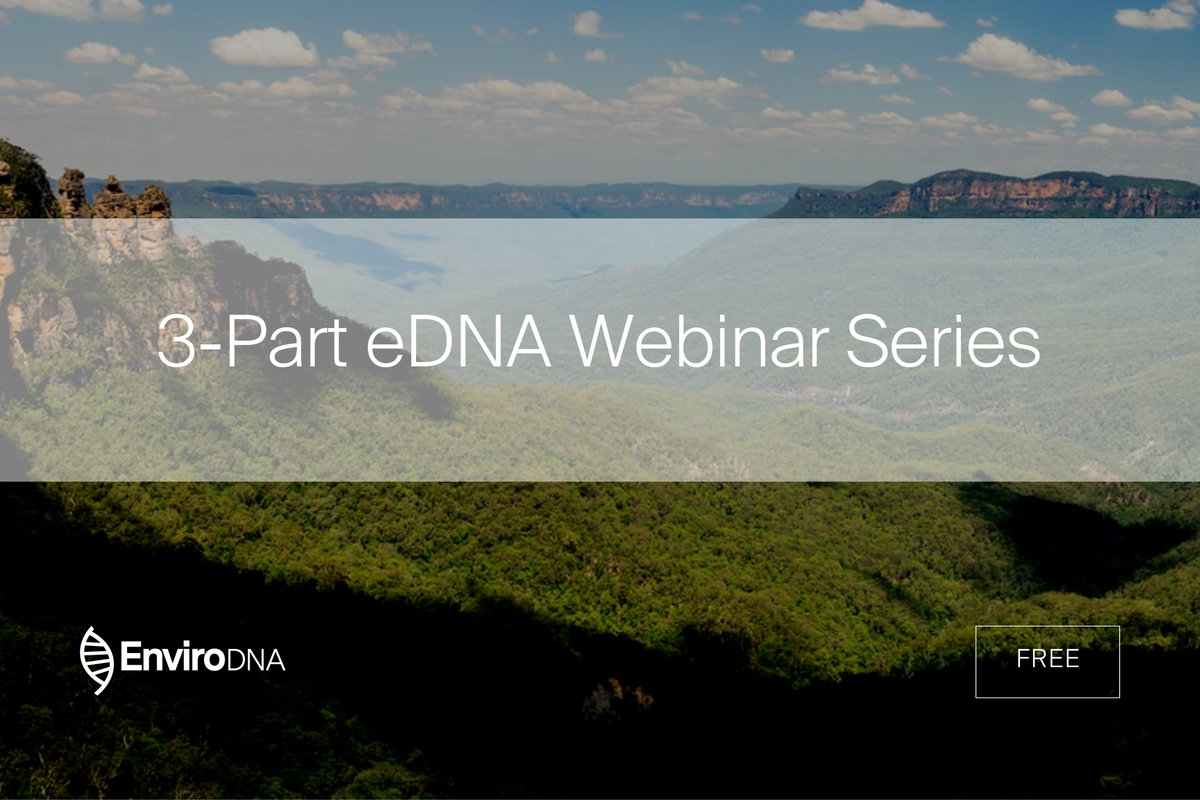 3-Part #eDNA webinar series coming up!

These are free sessions suitable for anyone to attend, covering topics including survey design, interpreting your results and an overview of our new Traditional Owner eDNA training program🧬

Dates and registration: envirodna.com/news/envirodna…