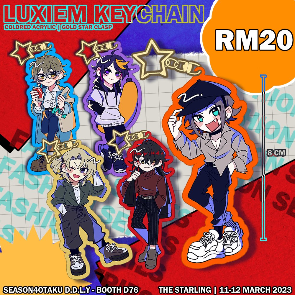 (1/2)
Hello I'll be attending #Season4Otaku this weekend!!
Got some new stuff to sell! Come stop by and say hi!! 
📍BOOTH NUMBER : D-76
📍LOCATION: THE STARLING EXHIBITION HALL, LEVEL 5 DAMANSARA UTARA, PETALING JAYA
#Season4Otaku2023 