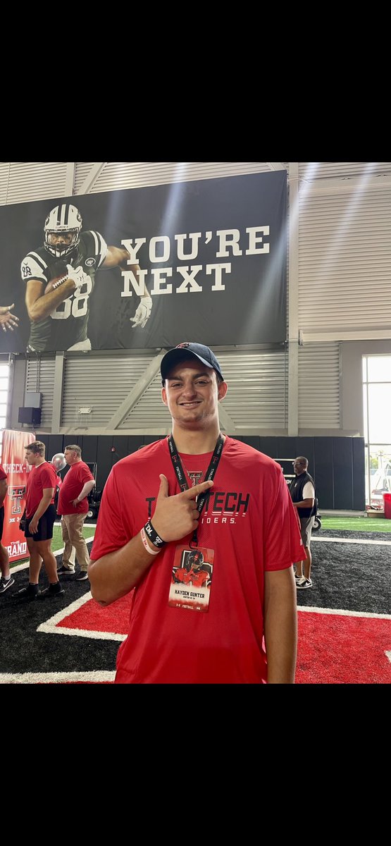 AGTG
After a great conversation with <a href="/jkbtjc_53/">James Blanchard 🌵</a> and @TTUKirkBryant, I am excited to announce that I have received an offer to play football at Texas Tech University! #WreckEm #GunsUp 
<a href="/JoeyMcGuireTTU/">Joey McGuire 🌵</a> <a href="/CoachMcBride62/">Coach Mike McBride</a> <a href="/DHSCoachMiller/">Billy Miller</a> @Coach_Mentis