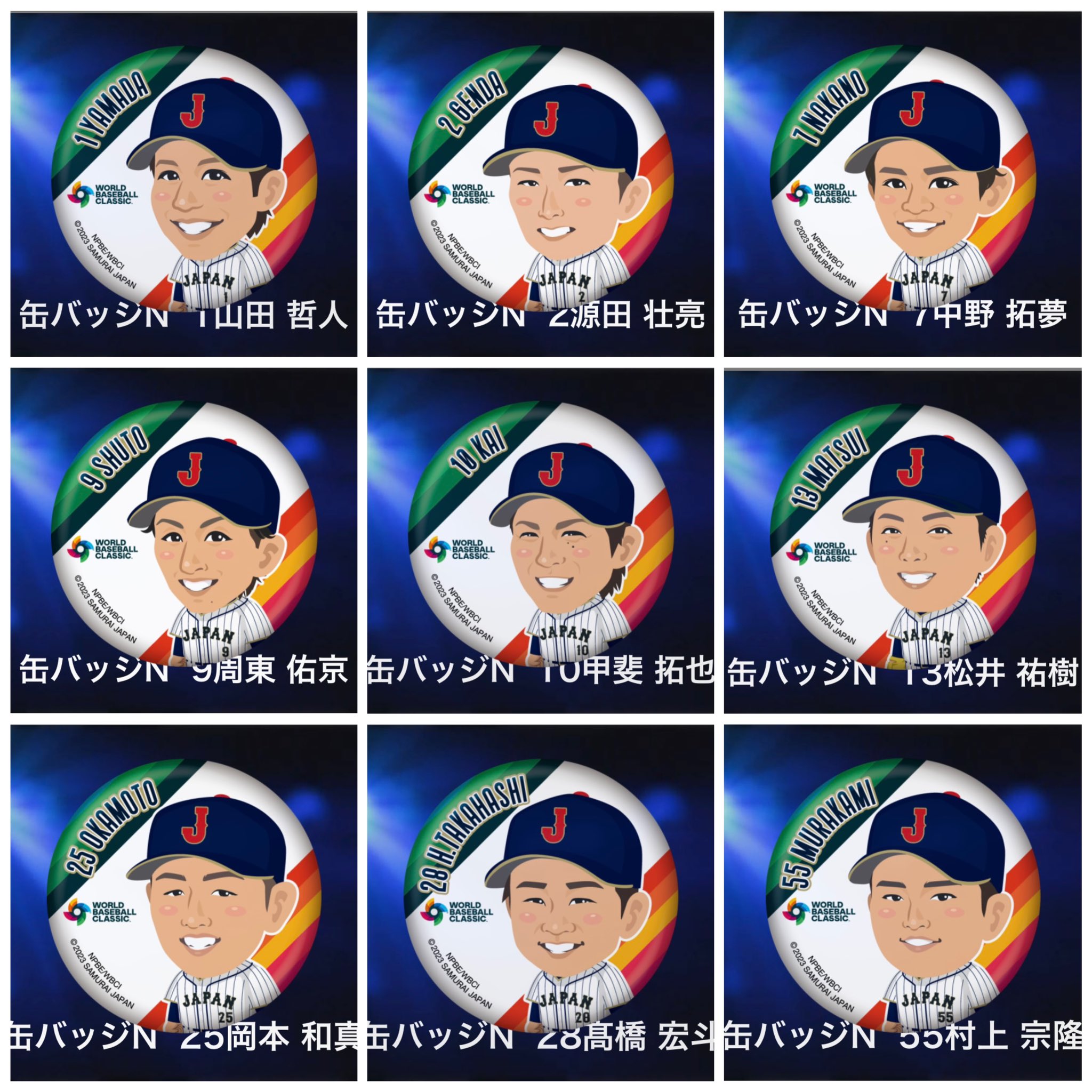 値下げ可能‼️wbc 缶バッジ アクリルスタンド
