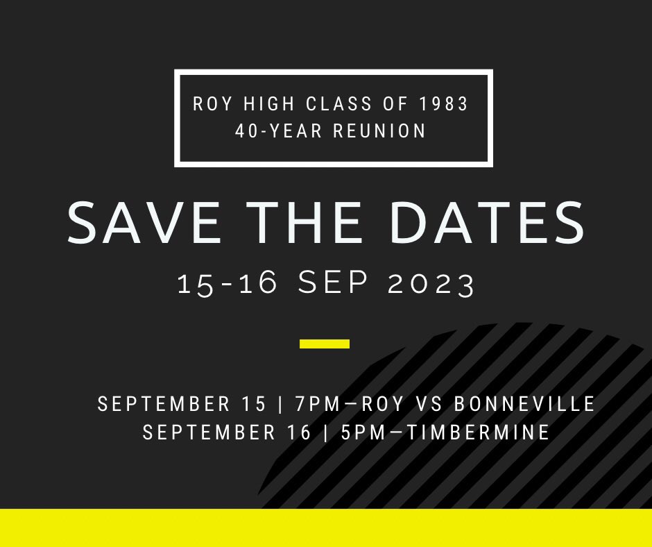 RHSRoyals1983's tweet photo. *REVISED DATES* |  RHS Class of 1983’s 40-Year Reunion — 15-16 September 2023! Make your reservations online &amp; pay securely at:

https://t.co/rqJr761vLU https://t.co/TbYdUrsTRF