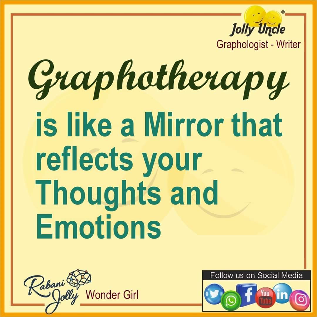 jollyuncle's tweet image. #Graphology #graphotherapy #handwriting #signatureanalysis  #signatureexpert #quotes #thoughts by #SignatureAnalyst #graphologist - Pl. Like &amp;amp; Subscribe for more information - #JOLLYUNCLE