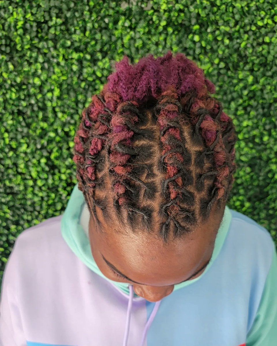 deniselovelle's tweet image. Really a loc'd gawdess🥰🥰🥰🥰🥰🥰 #locs #locd #coloredlocs