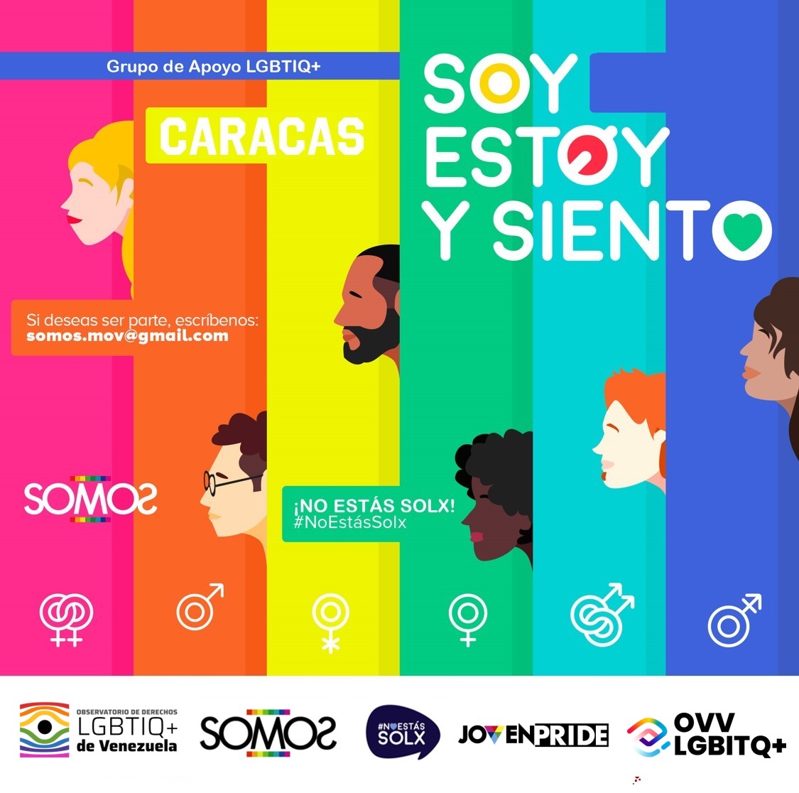 Este viernes #10Mar tenemos nueva sesión de SOY, ESTOY Y SIENTO, grupo de apoyo para personas LGBTIQ+ en Caracas. Un espacio seguro, con apoyo psicosocial y acompañamiento colectivo. 🏳️‍🌈

Nos vemos a la 1:30 PM en Los Palos Grandes. Registro aquí cutt.ly/X3E1fbW