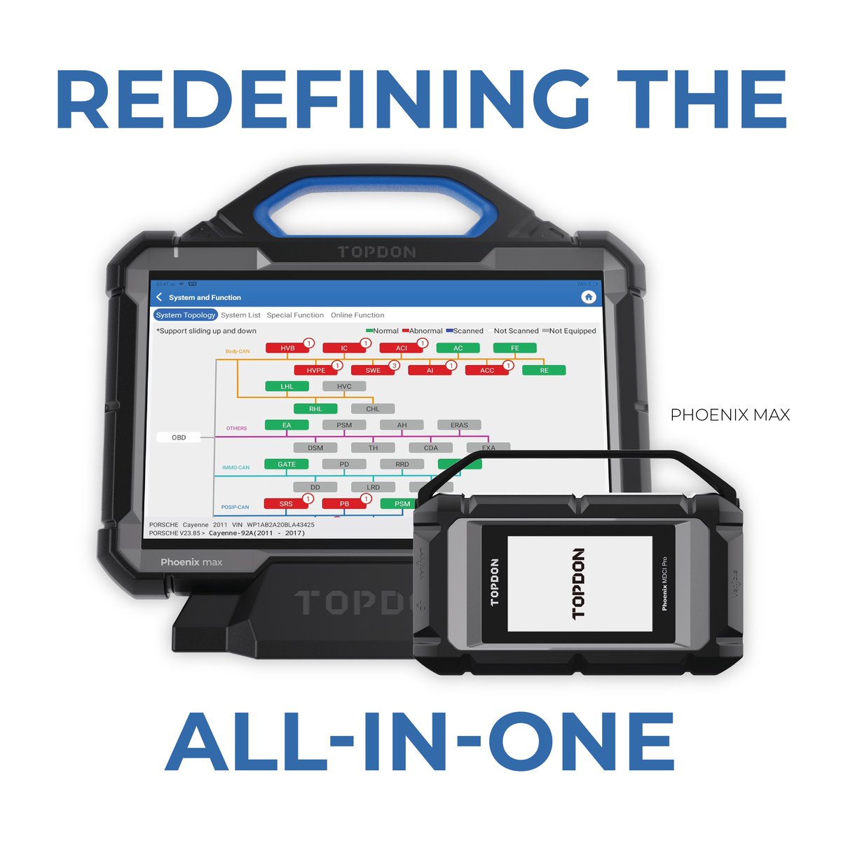 With so many ESP, FCA, ABS, TPMS and ECU capabilities, listing the ABC’s would be more effective. Work smarter with TOPDON’s Phoenix Max.

#TOPDON #PhoenixMax #automotive #innovation #automotive #garage #tools #builtnotbought #mechanics #protools #toolsofthetrade