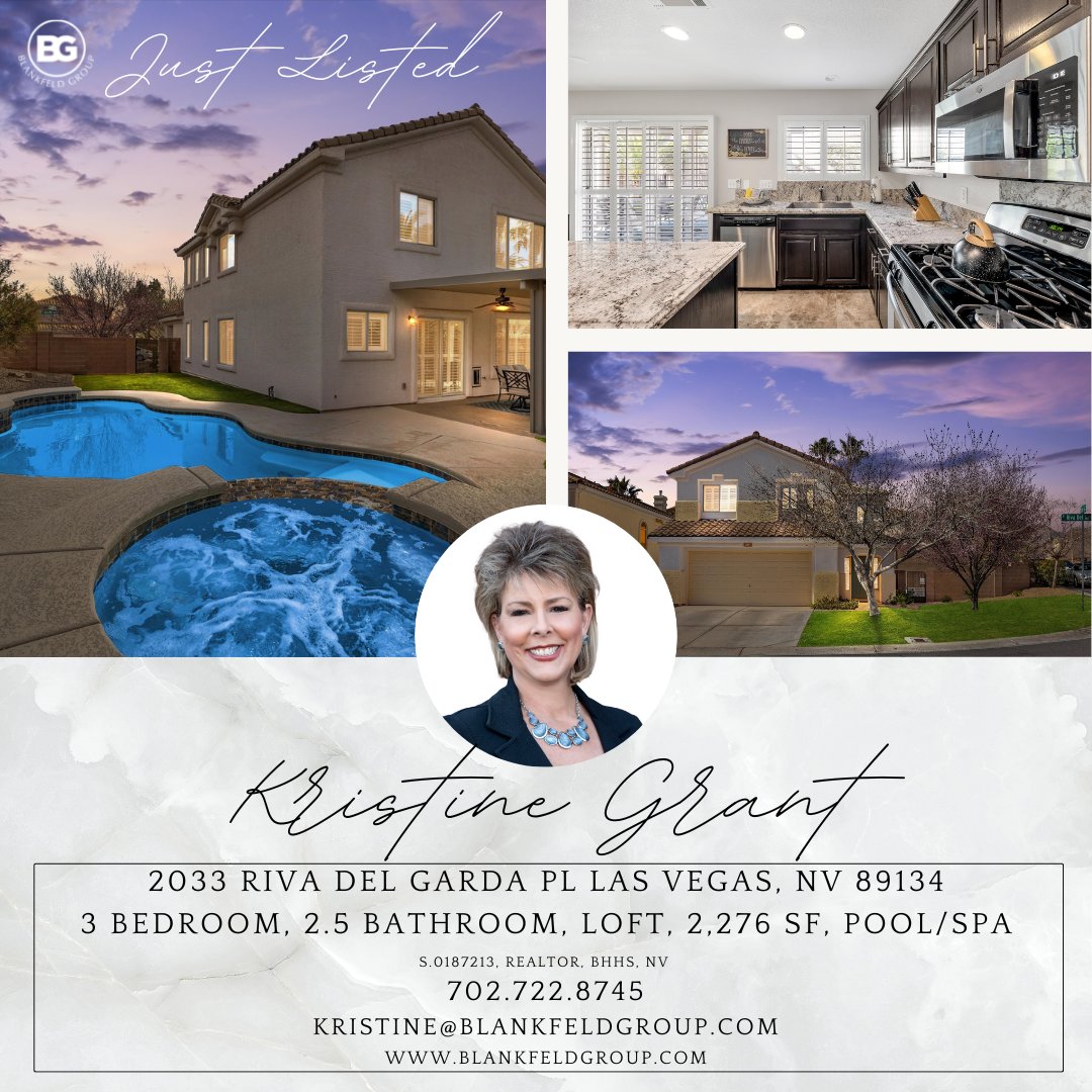 For more information on this stunning home in Summerlin, please contact Kristine Grant at 702.722.8745.

#summerlin #justlisted #poolhome #sunsets #realtors #lasvegasrealestate #stunning #BHHSNV #kristinegrant