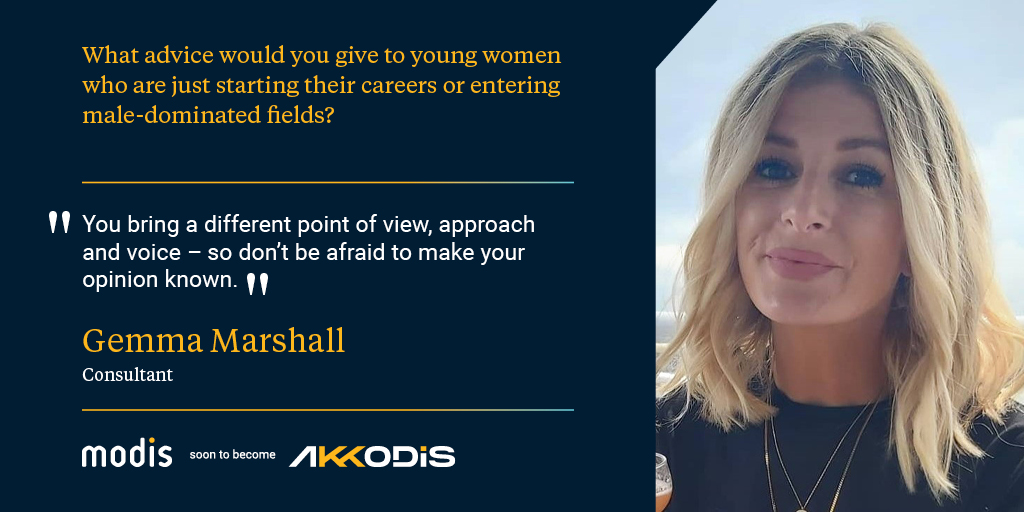 To end our celebration of International Women’s Day, we are shining a light on our next female colleague as she gives inspiring advice to young women starting out in a male-dominated field. Today is Consultant, Gemma Marshall! #EmbraceEquity #InternationalWomensDay #IWD2023