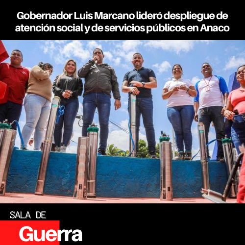 saladeguerrave's tweet photo. El gobernador del estado Anzoátegui, @luismarcanos , lideró este jueves 09 de marzo un nuevo despliegue de atención en materia social y de servicios públicos junto al alcalde Jesús Ríos y la jefa del Gabinete de Servicios Públicos, Katiuska Homsi, en el municipio Anaco. https://t.co/eFaTWHoqre