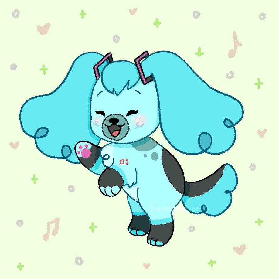 「paying my miku tax today with miku puppy」|han ✨on vacation till 4/10!✨のイラスト