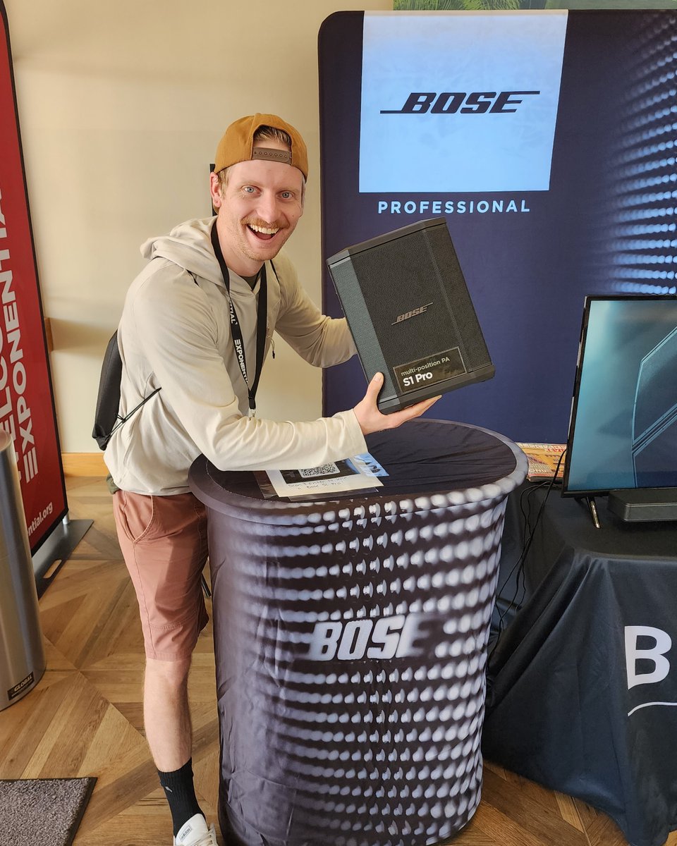 BosePro's tweet photo. Our final Bose S1 Pro winner! Congrats to @levicsmith of @fairhaven.church in Beavercreek, Ohio!
Thank you to everyone for participating in our @churchplanting Exponential Giveaway!
#Exponential23 #churchplanting #churchaudio #boseprofessional https://t.co/bL0S6PMcYq