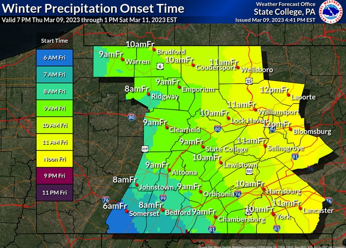 NWS State College on Twitter "Precipitation will move in from