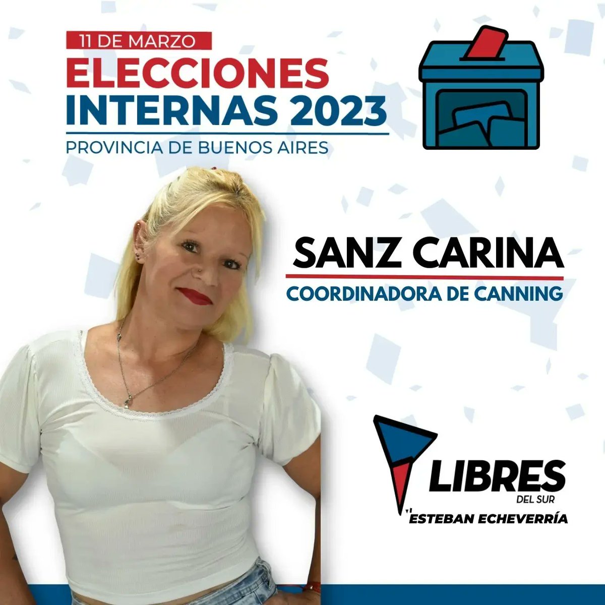 LibresdelSurTEE's tweet photo. Conoce a nuestros coordinadores de la lista interna para este 11 de Marzo 💪🏻🇦🇷 

DEMOCRACIA Y PROTRAGONISMO POPULAR - LIBRES DEL SUR ESTEBAN ECHEVERRÍA 

Secretario General Johanna Del Valle Gomez

@silvia_saravia 
@maurolope11 
@jesusescobarnqn 
@joha85g https://t.co/lSa4TLj6bt