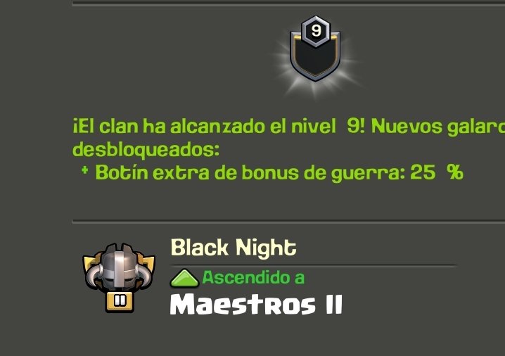 Grandes , hemos subido tanto el clan principal como la cantera ....pedazo liga !!!
Gracias a todos!!
