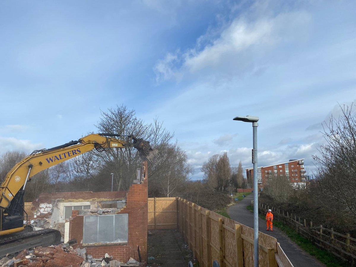 Making good progress on our bay area #regeneration project, clearing away end of life stock and making way for new #redevelopment #waltersway #demolition #regeneration #remediation #progress