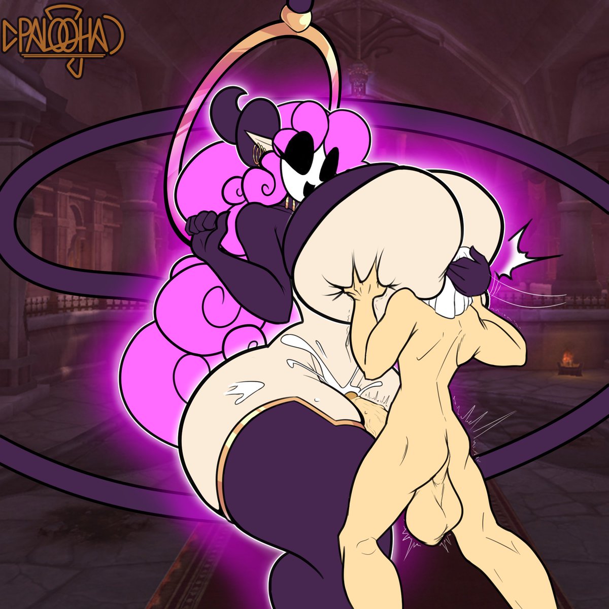 Look at those two getting along! It's <a href="/lewdicrousart/">-K- 🔞</a>'s Edelweiss and my own succubus sharing a friendly hug.

I am not sorry for the corny dialogue.