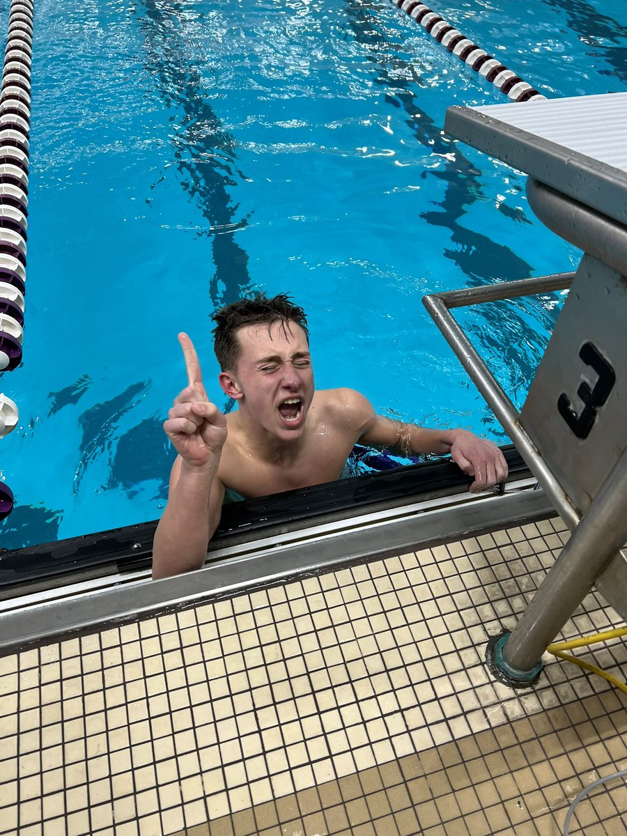 Bryan Burkhaulter breaks the 100 IM record.  103.31.  Old record held by Sam Martin.