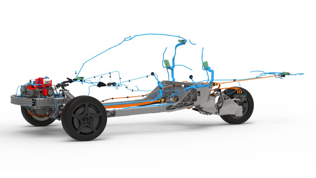aptera_motors's tweet photo. The innovation doesn't stop with our frame and chassis. Learn about how Aptera is able to save weight and cost by using a zonal architecture for wiring. → https://t.co/Cdx8lT13jM https://t.co/r4FoTkcEbu
