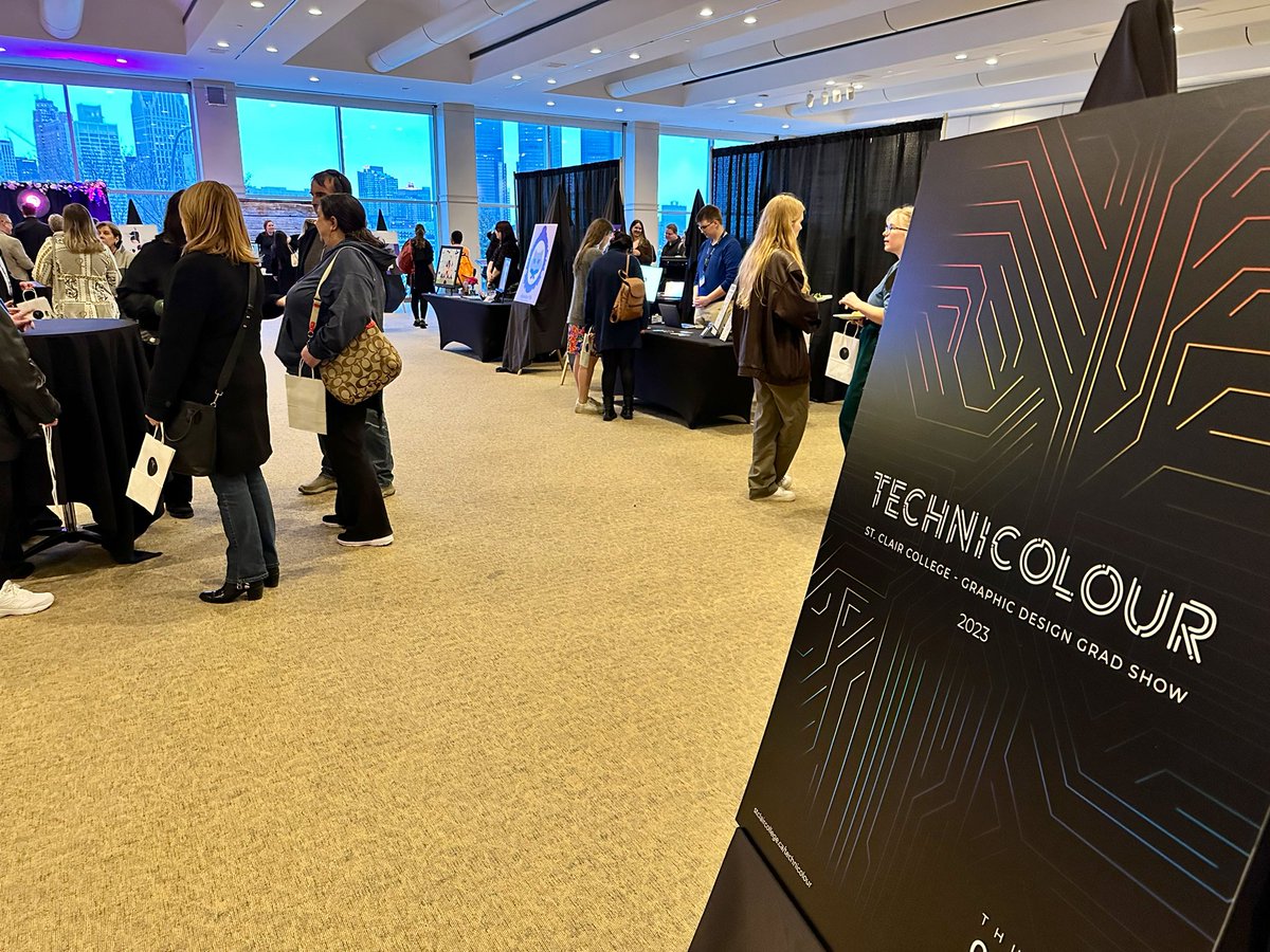 Congrats to the <a href="/StClairCollege/">St. Clair College</a> Graphic Design Students on a wildly successful design show! #saintsnation