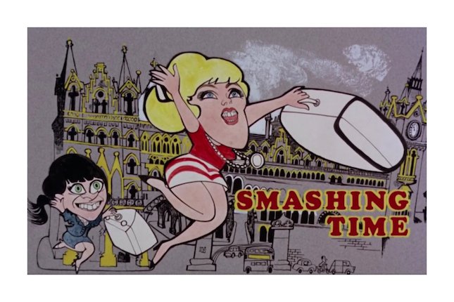 SweetJaneBlog's tweet photo. Smashing Time (1967), opening titles created by Wally 'Trog' Fawkes (21 June 1924 - 1 March 2023), the Political cartoonist and jazz clarinettist who, using the pen name Trog, created the Flook strip. https://t.co/oUvjdafbcO #SmashingTime #WallyFawkes #GeorgeMelly #Cartoonist https://t.co/cW2J1ntke1