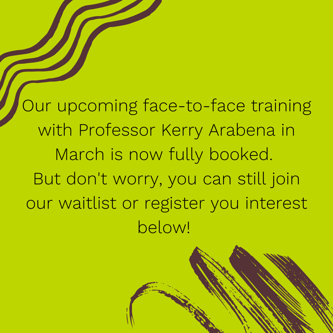 Our face-to-face training with Prof. Kerry Arabena in March is fully booked! Join the waitlist/register interest for our next course at hubs.la/Q01FkhHM0 Training is RACGP Accredited, ACRRM PDP Accredited, ACM CPD Endorsed, ACWA Accredited. Thank you for your support!