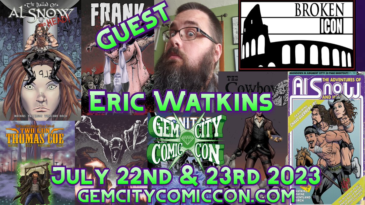The Gem City Comic Con is pleased to welcome Eric Watkins to our 2023 show!

#GCCC2023 #GemCityComicCon #comics #comicbooks #creator #convention #Guest #popculture #comicbookcreator #writer #comicwriter #comicbookwriter
