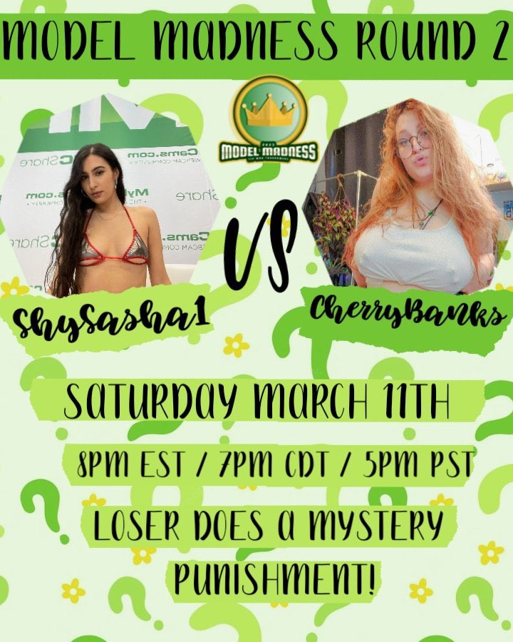 bluntbabe12's tweet photo. 2nd Round of #mfcmodelmadness against @ItsCherryBanks ! Launching a new club and menu to our room that night I’m super excited about! Make sure to join us 💚 https://t.co/Tpjx0GgYWT
