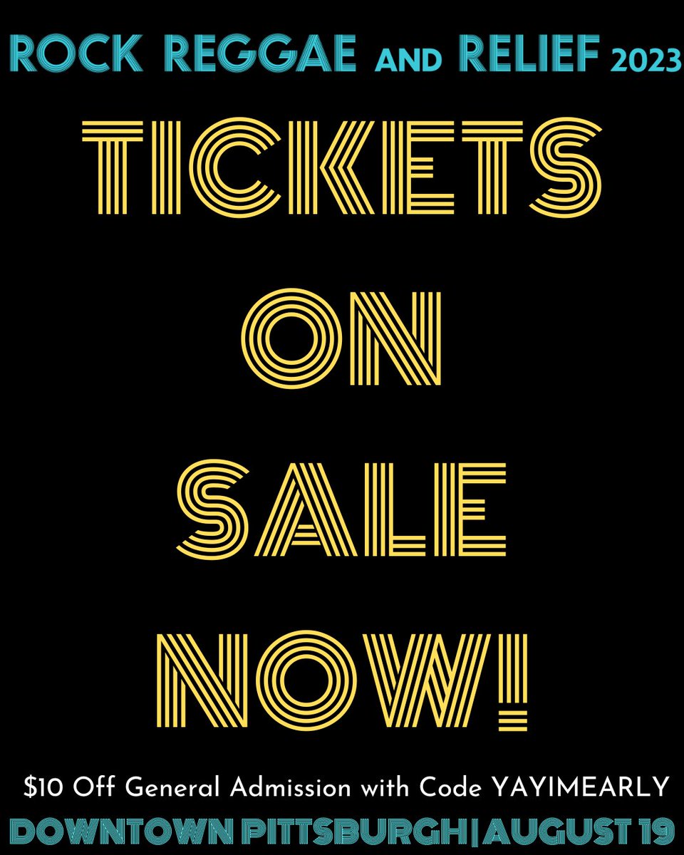 🎤TICKETS TO RRR 2023 ARE NOW ON SALE! Get your tickets to see 🌞 @SlightlyStoopid 🌞 @SublimeWithRome 🌞 @Tropidelic 🌞 @RootsofCreation 🌞 Keystone Vibe 🌞 @FubarPGH Let's goooooooooo 🤘rockreggaerelief.eventbrite.com