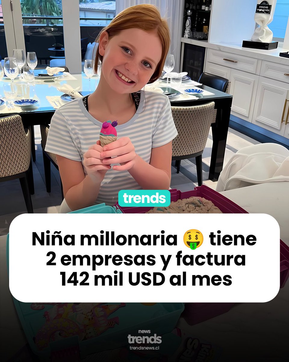 trendsnews_cl's tweet photo. #PixieCurtis de 10 años que a su corta edad es propietaria de un negocio de juguetes y una empresa de accesorios para el cabello, que fácilmente se podría jubilar si así lo quisiera.
La niña es hija de #RoxyJacenko, dueña de la famosa firma #SweatyBettyPR, localizada en Sídney. https://t.co/ZumO8vypke