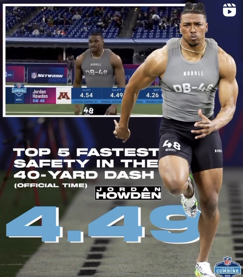 Top 5 for @jhowden5229 at this years combine 📈📈📈