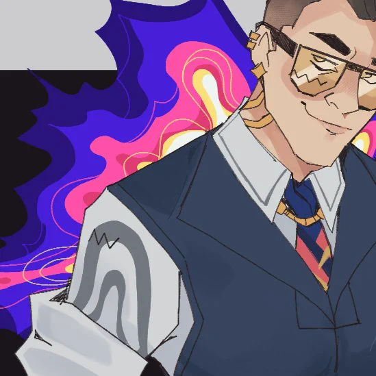 I am obsessed with this one little design thing about him which I don't see many people don't think twice aboutbut me.. BIG FANI embrace the pretty pinky blue smoke/explosion 