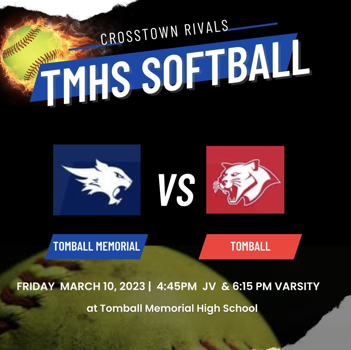 Know what tomorrow is?  

🥎GAME DAY!!!!!🥎

⏰: 4:45 and 6:15 

@ Tomball Memorial High School!

#HandleHardBetter
#FocusOnTheJob