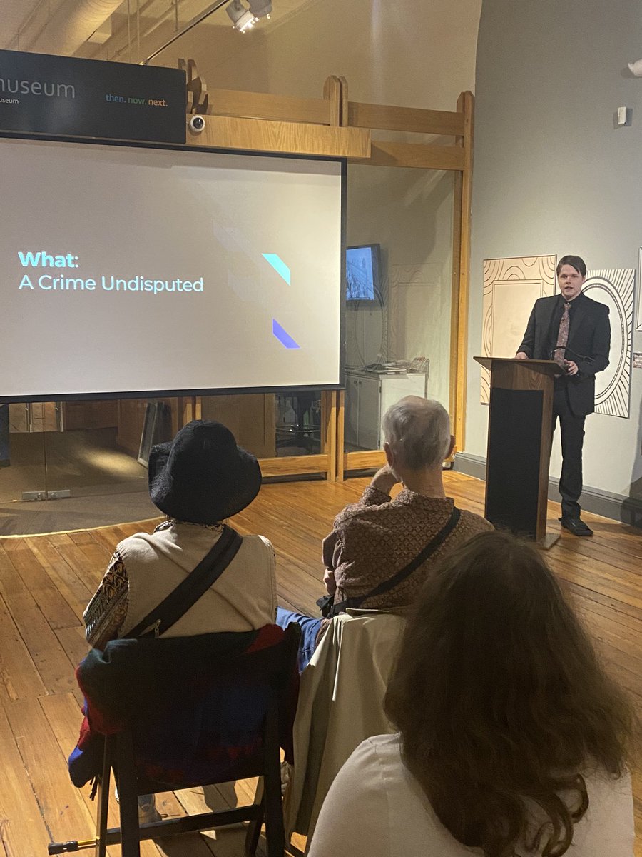 Our very own Neil Phipps, a @raleighgov #cormuseum educator, provided tonight’s #timelyconnections lecture sponsored by <a href="/duke_energy/">ro duke</a>, @nchumanities and the @cormuseumfriends! Neil explored one of #raleighnc’s most contested murder trials in his lecture!