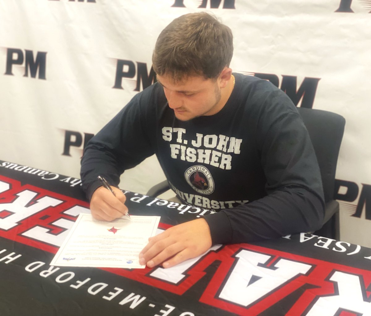 𝑇𝑜𝑑𝑎𝑦 𝑤𝑎𝑠 𝑎 𝑔𝑜𝑜𝑑 𝑑𝑎𝑦, because today our son officially became a 𝐂𝐚𝐫𝐝𝐢𝐧𝐚𝐥 🔴🟡🏈
<a href="/alexhofmann22/">Alex Hofmann</a>  <a href="/diggin2day/">Keith Hofmann</a> @PatMedSchools  <a href="/PatMedAthletics/">Pat-Med Athletics</a> <a href="/Coach_Segala/">Brees Segala</a>  <a href="/chriskeyes16/">Coach Keyes</a>  <a href="/CoachVosburgh/">Paul Vosburgh</a> <a href="/FisherNews/">St. John Fisher University</a> <a href="/jerryflora1/">jerry flora</a> <a href="/SjfFootball/">Fisher Football</a> <a href="/RaiderYouth/">Raider Youth Football, Lacrosse & Cheer</a>