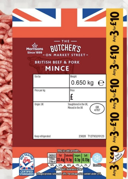 Adam Leach on Twitter "It looks like Morrisons beef mince is