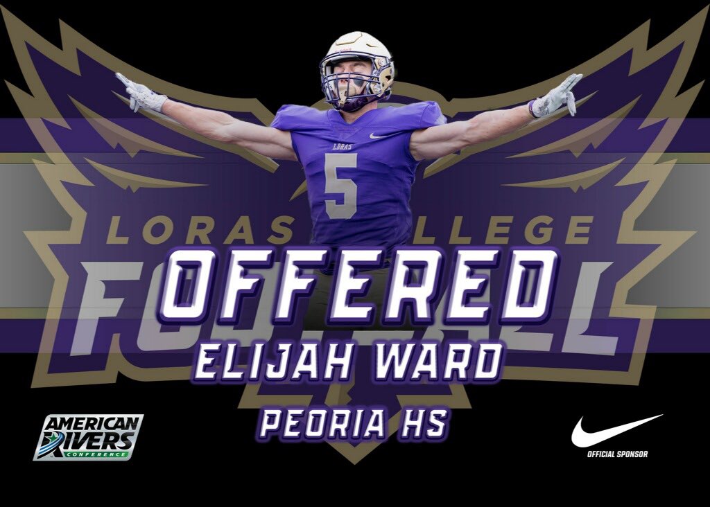E_Ward28's tweet photo. I’m blessed with the opportunity to further my education and play at Loras college! @CoachPerrone @_Todd_Olson @jgolden8442 @PeoriaPantherFB  @MyRecruits_ https://t.co/UEhMIZkDQz