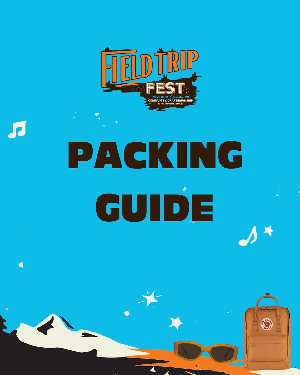 fieldtripfestt's tweet image. Your Field Trip Fest Packing Guide is here! Swipe ➡️  to see what you can and cannot bring into the venue on Saturday. Be sure to bring your comfy shoes and photo ID! See you Saturday 👏 #fieldtripfest #packingguide #whattobring