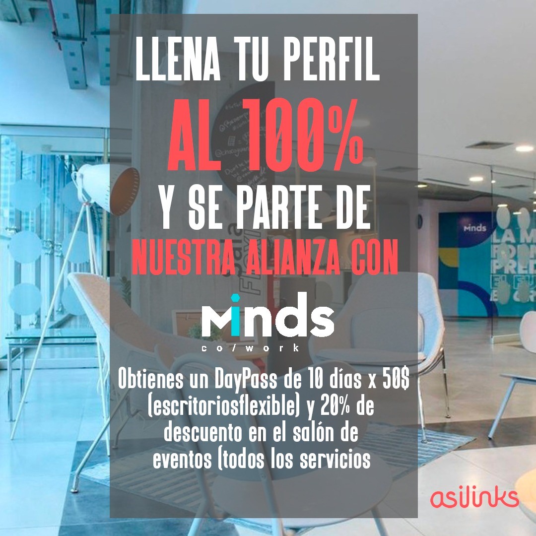 asilinks's tweet photo. 👉En Asilinks pensamos en ti y en tu desarrollo profesional, no lo dudes tanto y forma parte de esta gran comunidad que estamos creando para que disfrutes de todos los privilegios que tenemos para ti.
✅Entre algunos de nuestros convenios tenemos el de @mindscowork.ccs https://t.co/9TZtaO7mLG