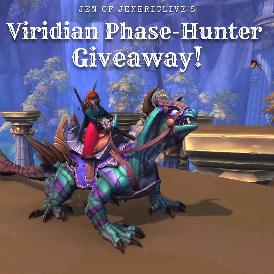 JenEricLive's tweet photo. World of Warcraft #Dragonflight patch 10.0.7 releases March 21st! Let's celebrate with a Viridian Phase-Hunter mount giveaway!

☑️ Follow @JenEricLive &amp; @Warcraft
❤️ Like &amp; Retweet
💬 Comment: What you are looking forward to the most in 10.0.7

Winner picked on 3/15! #WoW_Partner https://t.co/f3juBCP4jS
