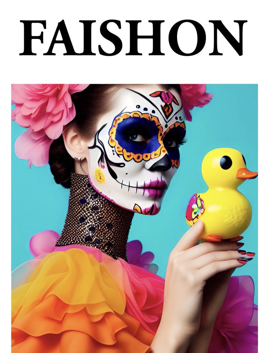 Listed! 

Rubber Duckie fashion edition 💛💛

FASHION magazine cover by World Skull Art 

FAISHON is a virtual magazine cover featuring Skull Fashion Art. The magazine was named by WSA to merge the World of AI and Fashion, hence the name FAISHON.

#nft #fashionmagazine #virtual