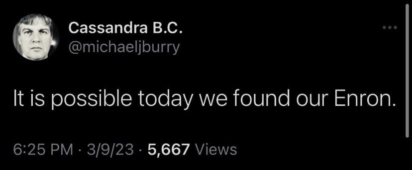 Michael Burry has just said: