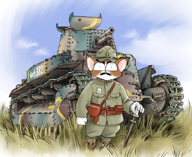 #見た人も無言で国防色の何かをあげる 