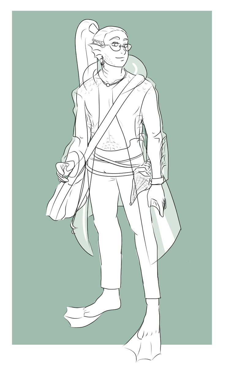 dungeons_llamas's tweet photo. Finished #outfit set for one of my chars. One for daily stuff, one for druidic gatherings and one for #spelljammer adventures. #outfitdesign #fantasy #triton #druid #dnddruid #fantasydruid #fantasyoutfit #fantasyclothes #digitalart #dndart #dungeonsanddragons #characterdesign https://t.co/4lfxNwBRzv