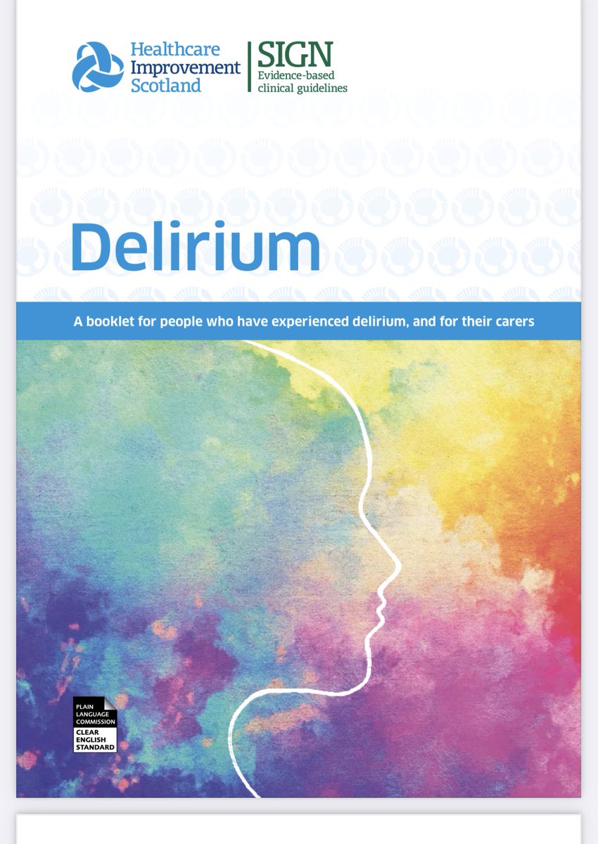Do you routinely give families and carers information about their loved one’s delirium? This SIGN booklet is really good.
#delirium
#wdad2023 
<a href="/iDelirium_Aware/">iDelirium</a>